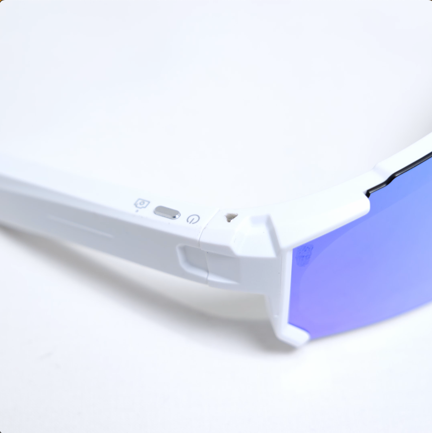 Lunettes de sport connectées - Bleu & Blanc